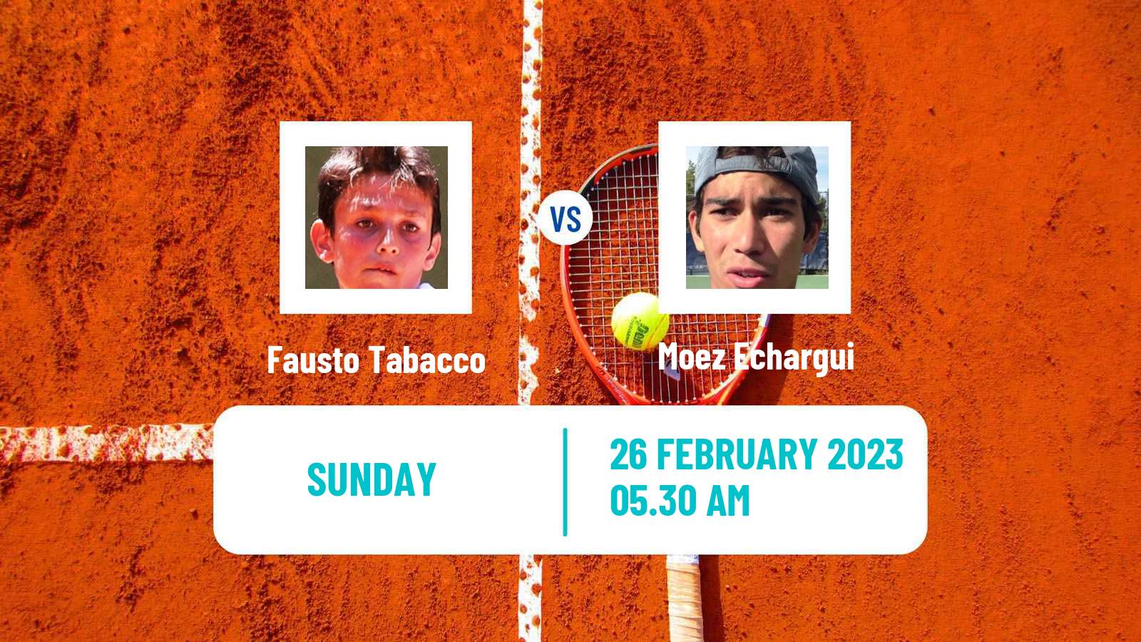 Tennis ITF Tournaments Fausto Tabacco - Moez Echargui