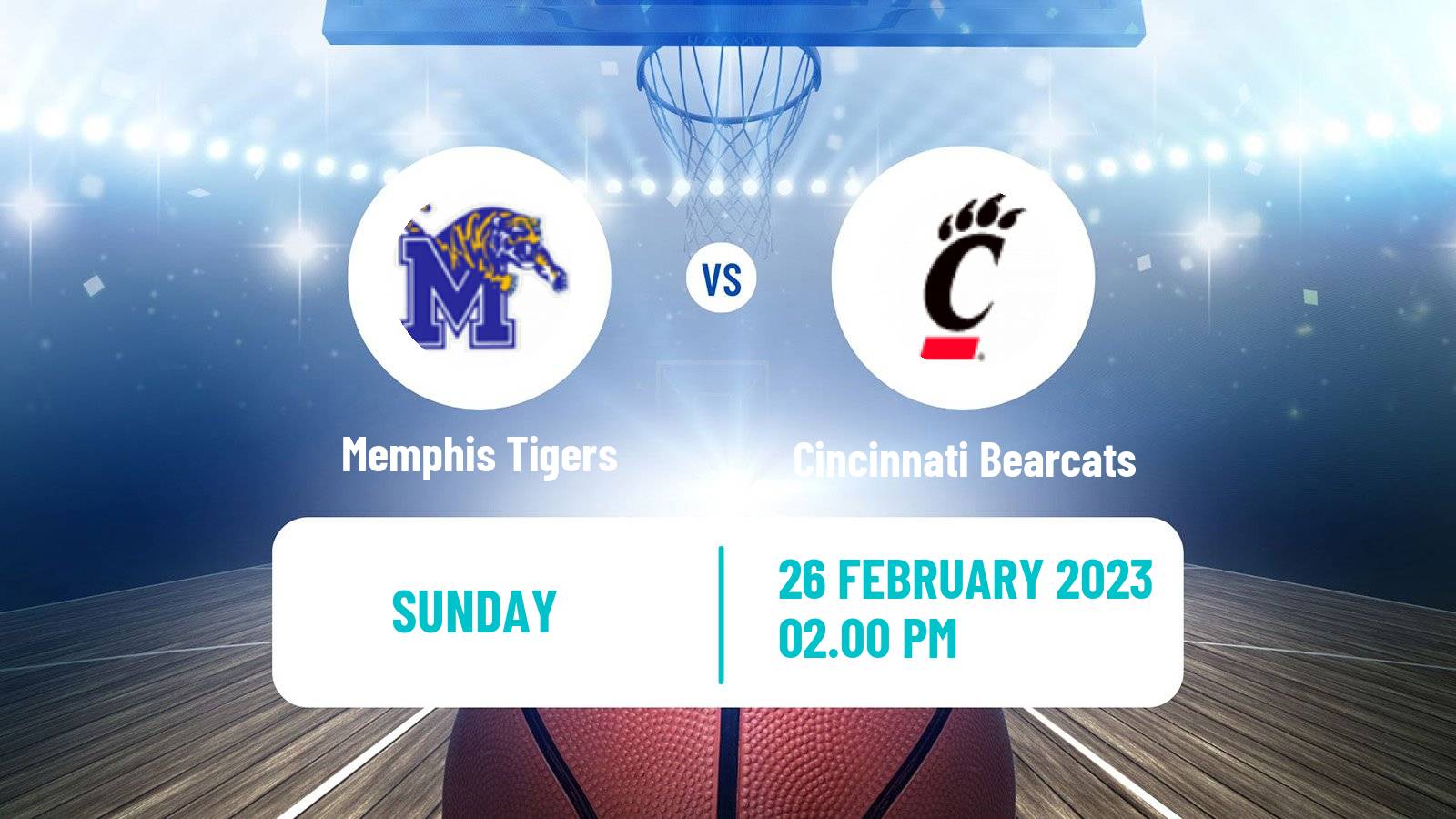 Basketball NCAA College Basketball Memphis Tigers - Cincinnati Bearcats