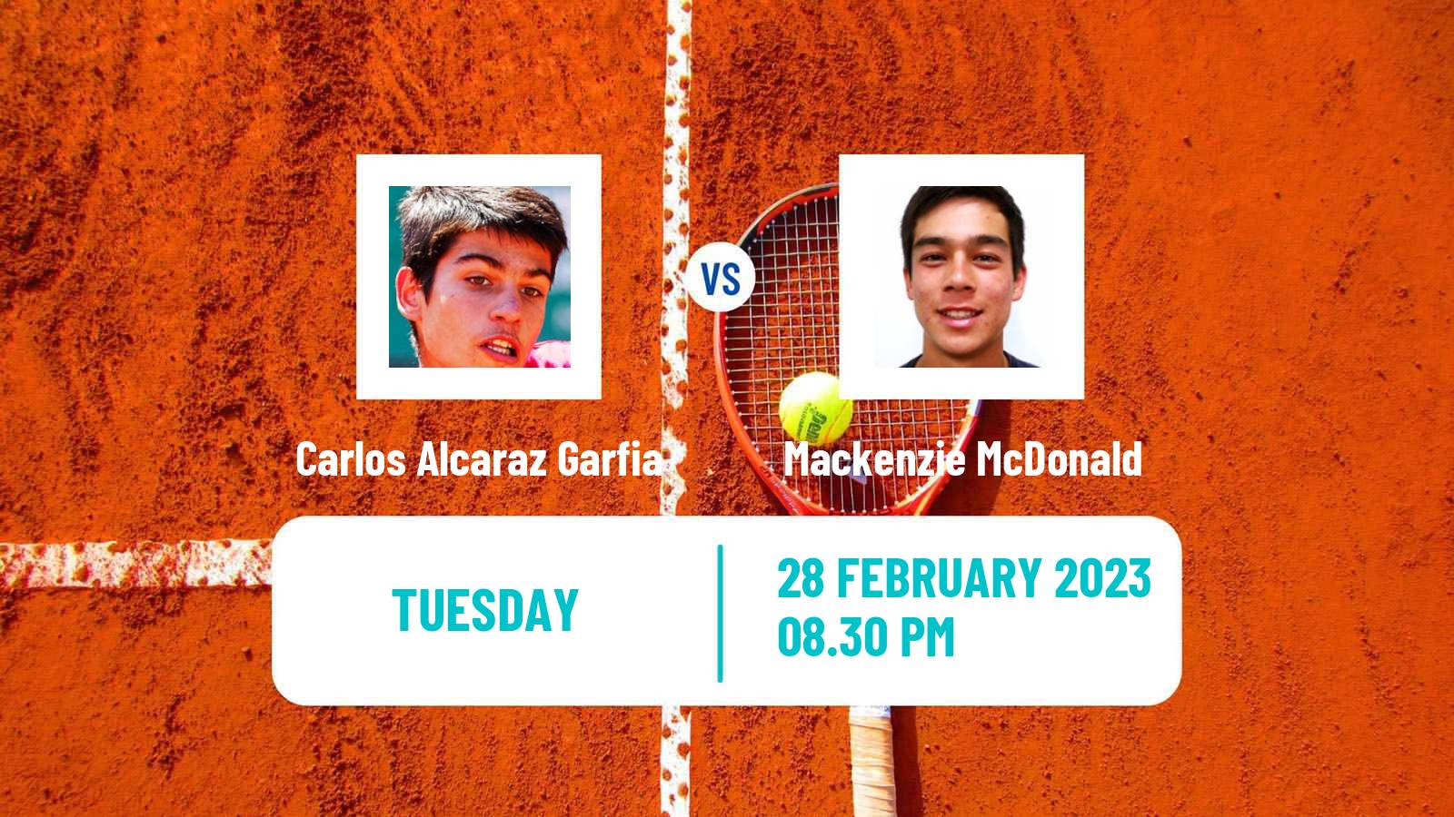 Tennis ATP Acapulco Carlos Alcaraz Garfia - Mackenzie McDonald