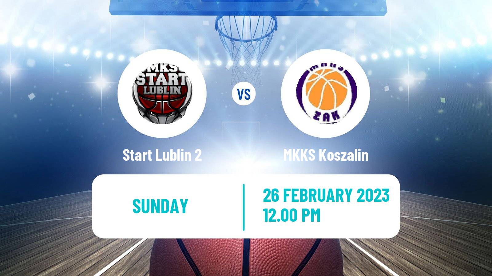 Basketball Polish 1 Liga Basketball Start Lublin 2 - MKKS Koszalin