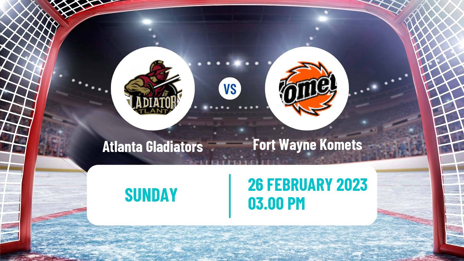 Hockey ECHL Atlanta Gladiators - Fort Wayne Komets