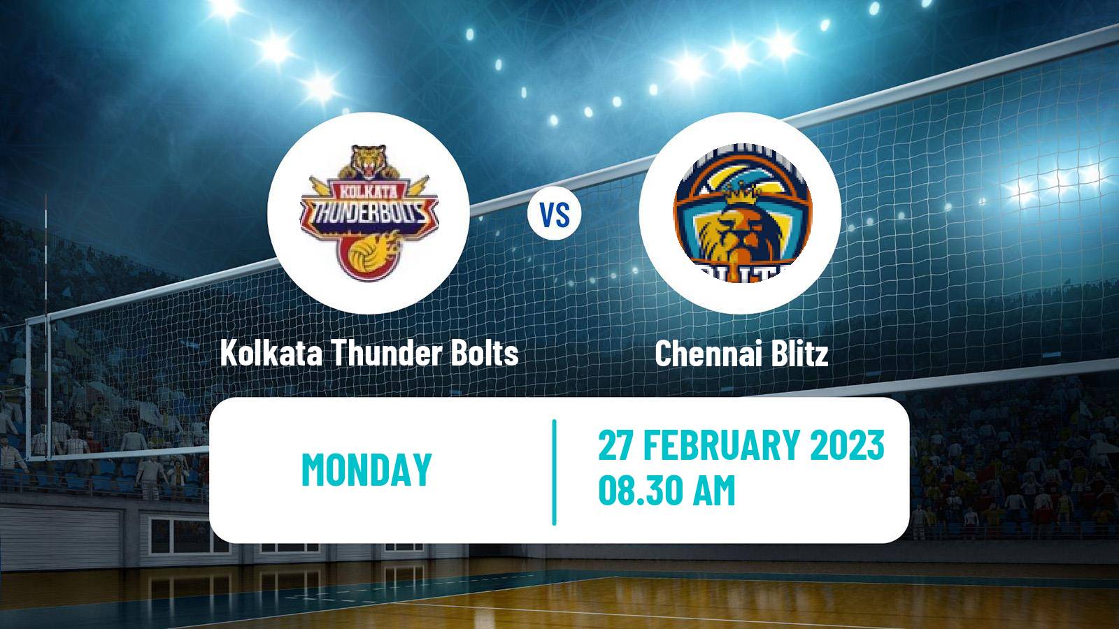 Volleyball Indian Prime Volleyball Kolkata Thunder Bolts - Chennai Blitz