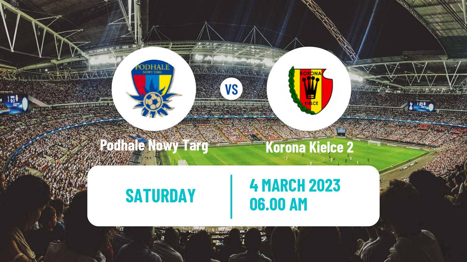 Soccer Polish Division 3 - Group IV Podhale Nowy Targ - Korona Kielce 2