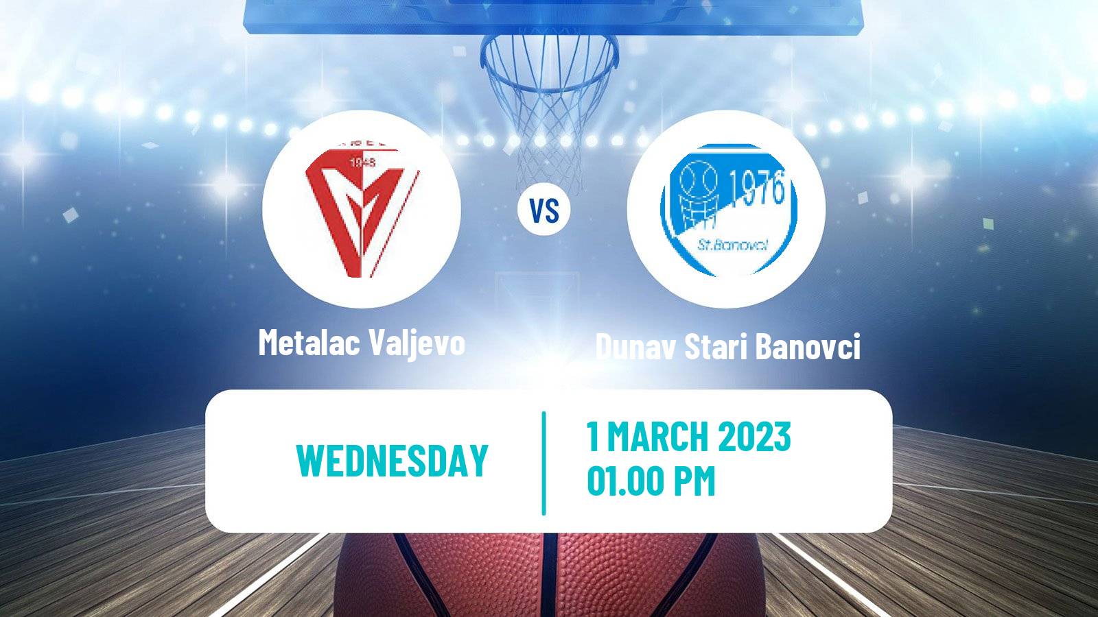 Basketball Serbian First League Basketball Metalac Valjevo - Dunav Stari Banovci