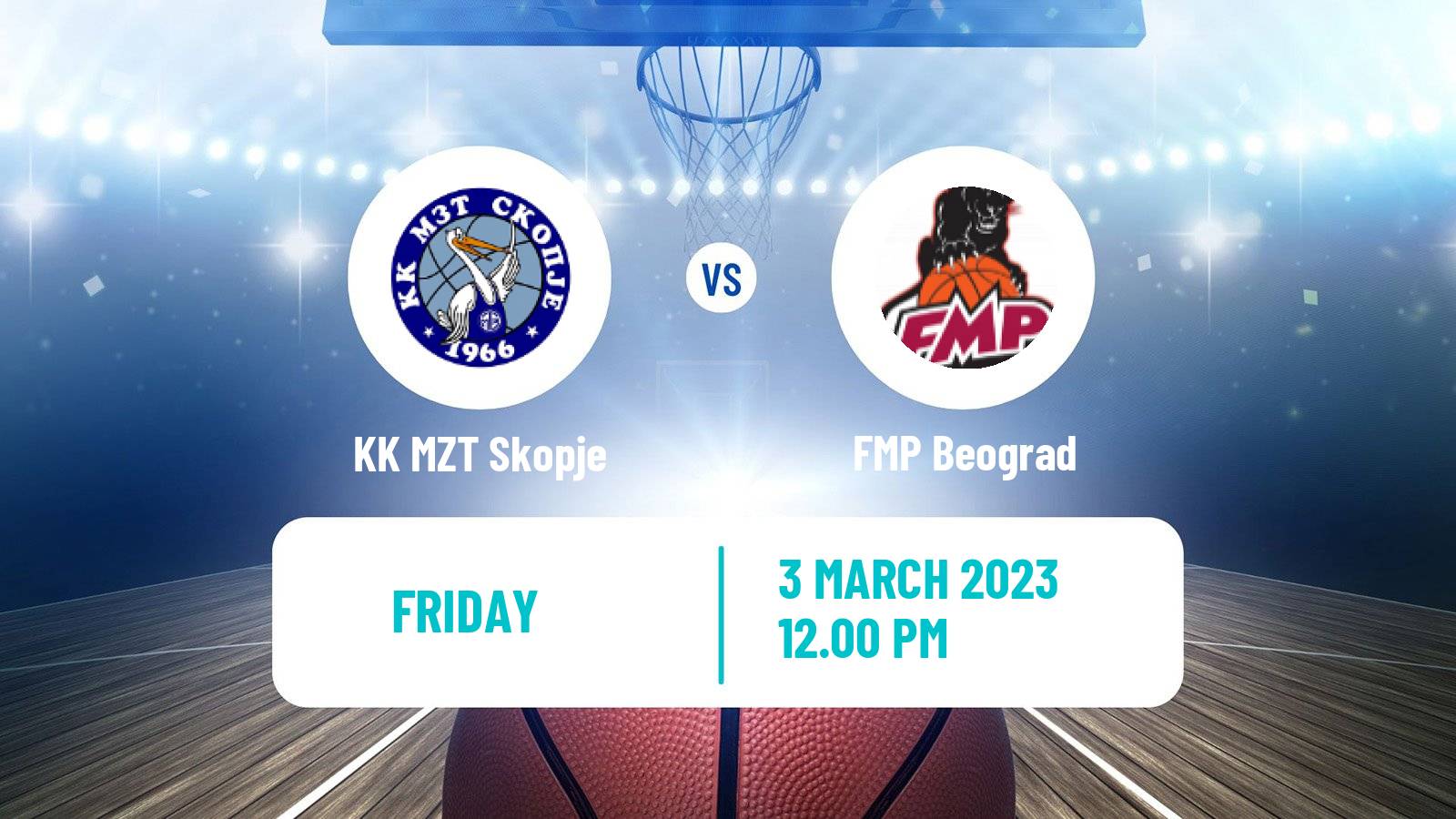 Basketball Adriatic League KK MZT Skopje - FMP Beograd