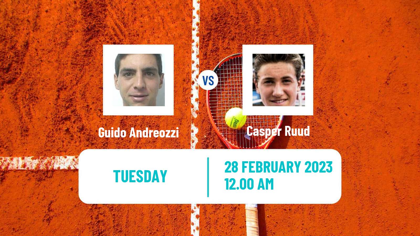 Tennis ATP Acapulco Guido Andreozzi - Casper Ruud