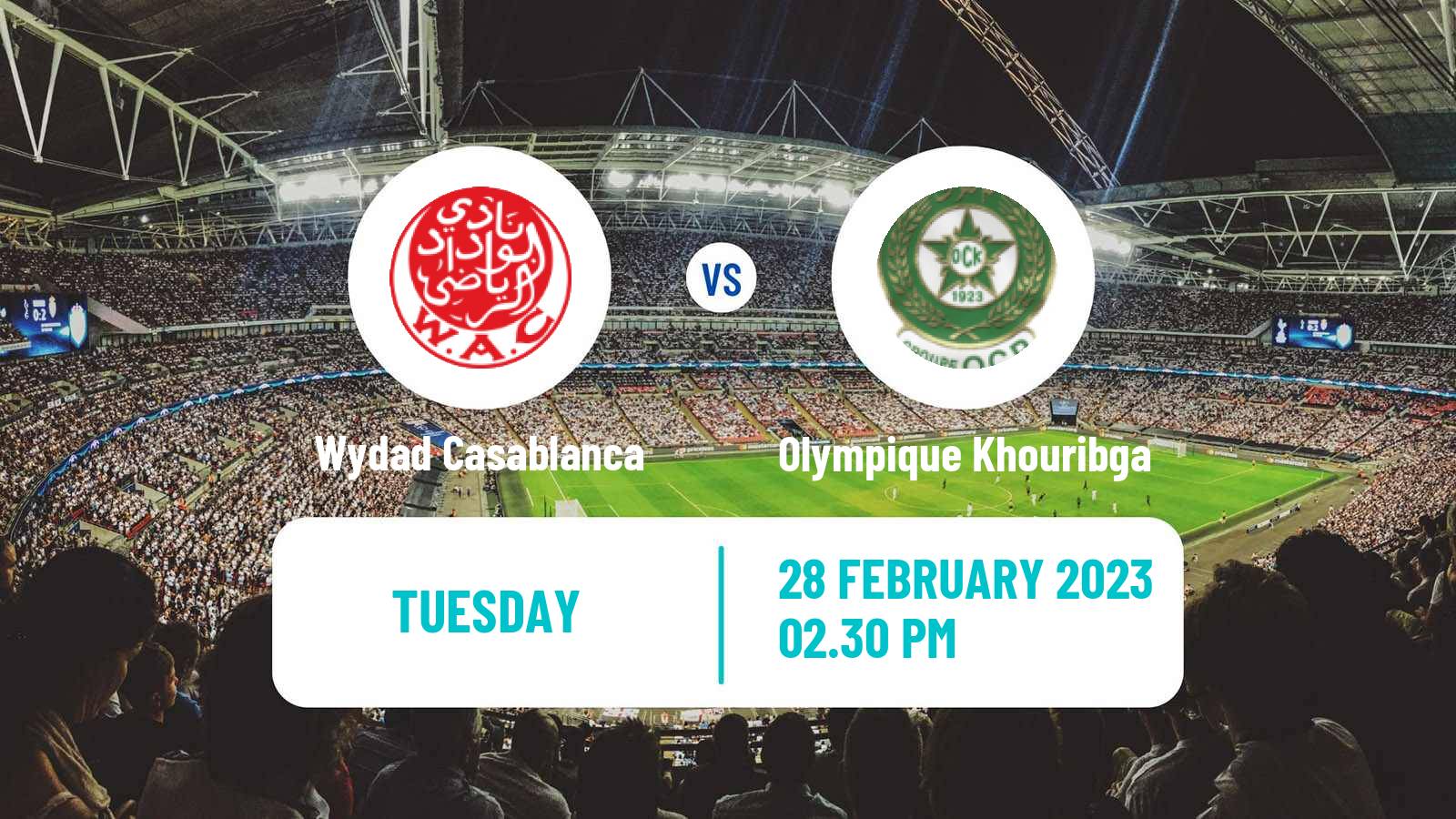 Soccer Moroccan Botola Wydad Casablanca - Olympique Khouribga