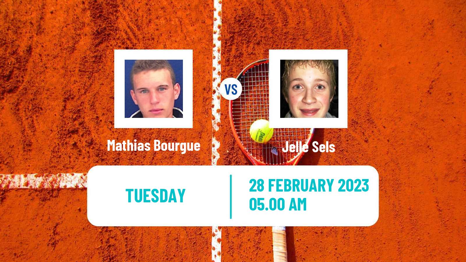 Tennis ATP Challenger Mathias Bourgue - Jelle Sels