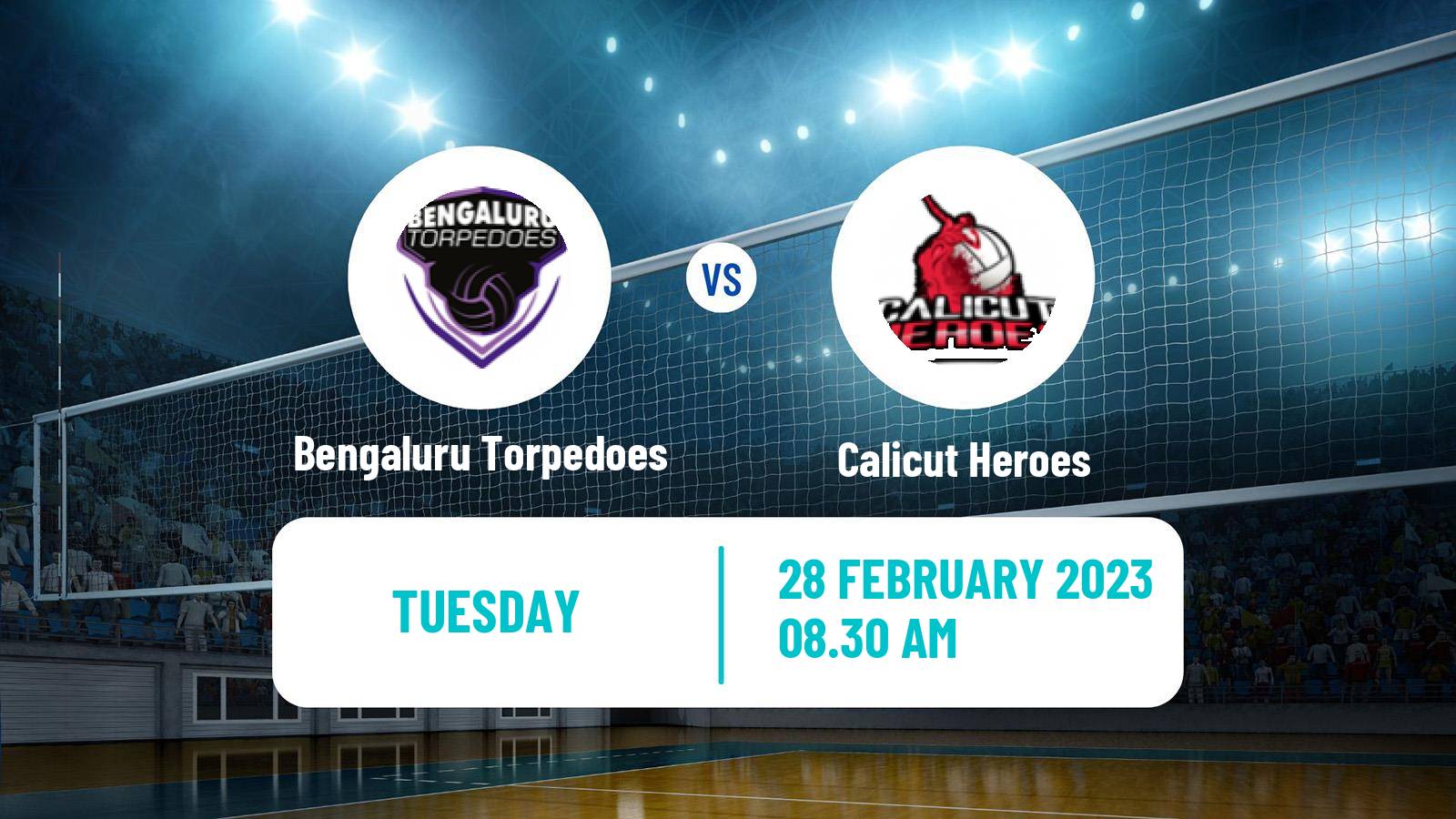 Volleyball Indian Prime Volleyball Bengaluru Torpedoes - Calicut Heroes