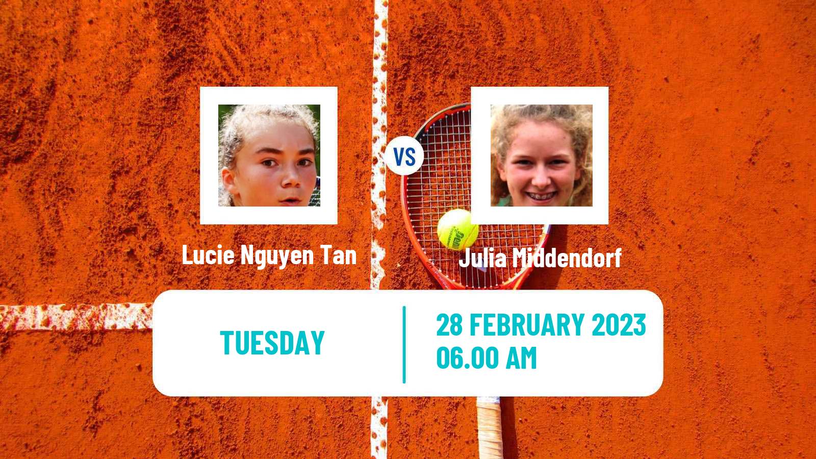 Tennis ITF Tournaments Lucie Nguyen Tan - Julia Middendorf