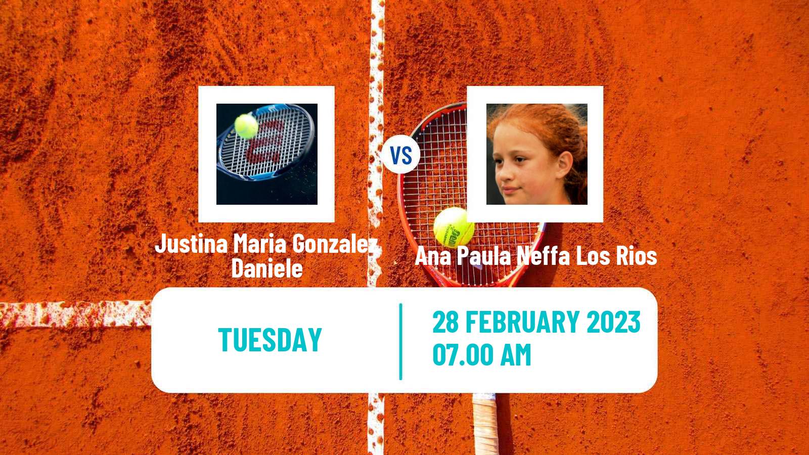Tennis ITF Tournaments Justina Maria Gonzalez Daniele - Ana Paula Neffa Los Rios