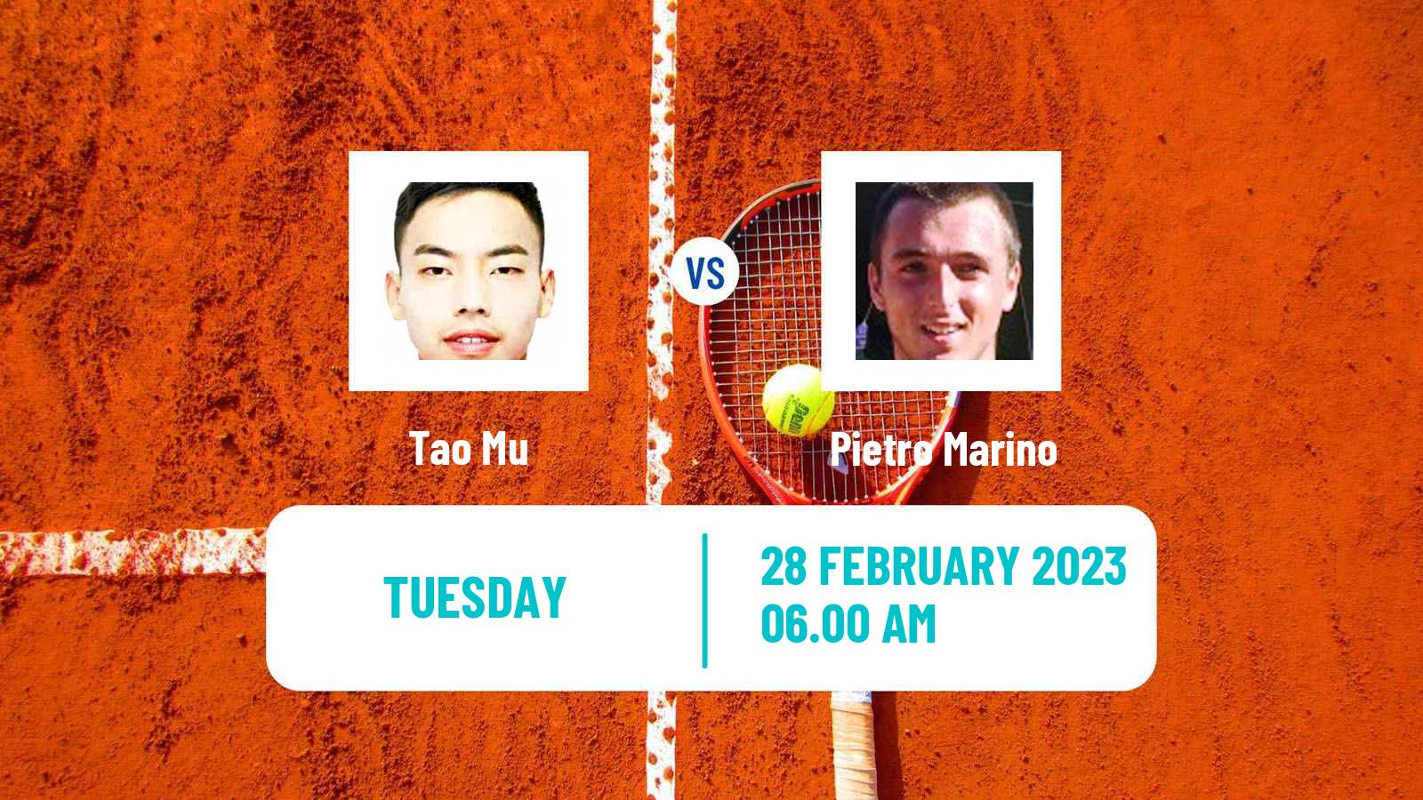 Tennis ITF Tournaments Tao Mu - Pietro Marino