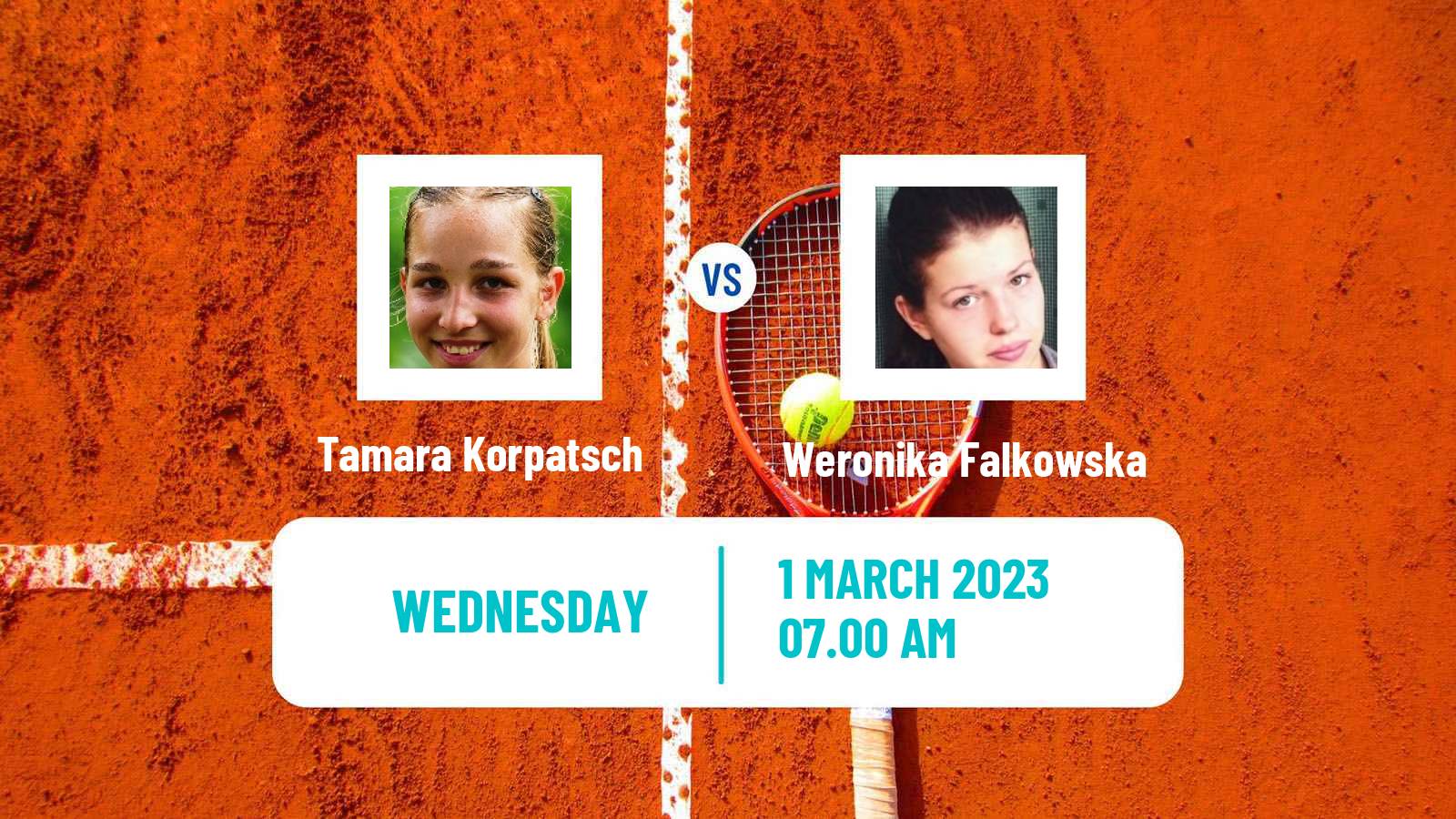 Tennis ITF Tournaments Tamara Korpatsch - Weronika Falkowska