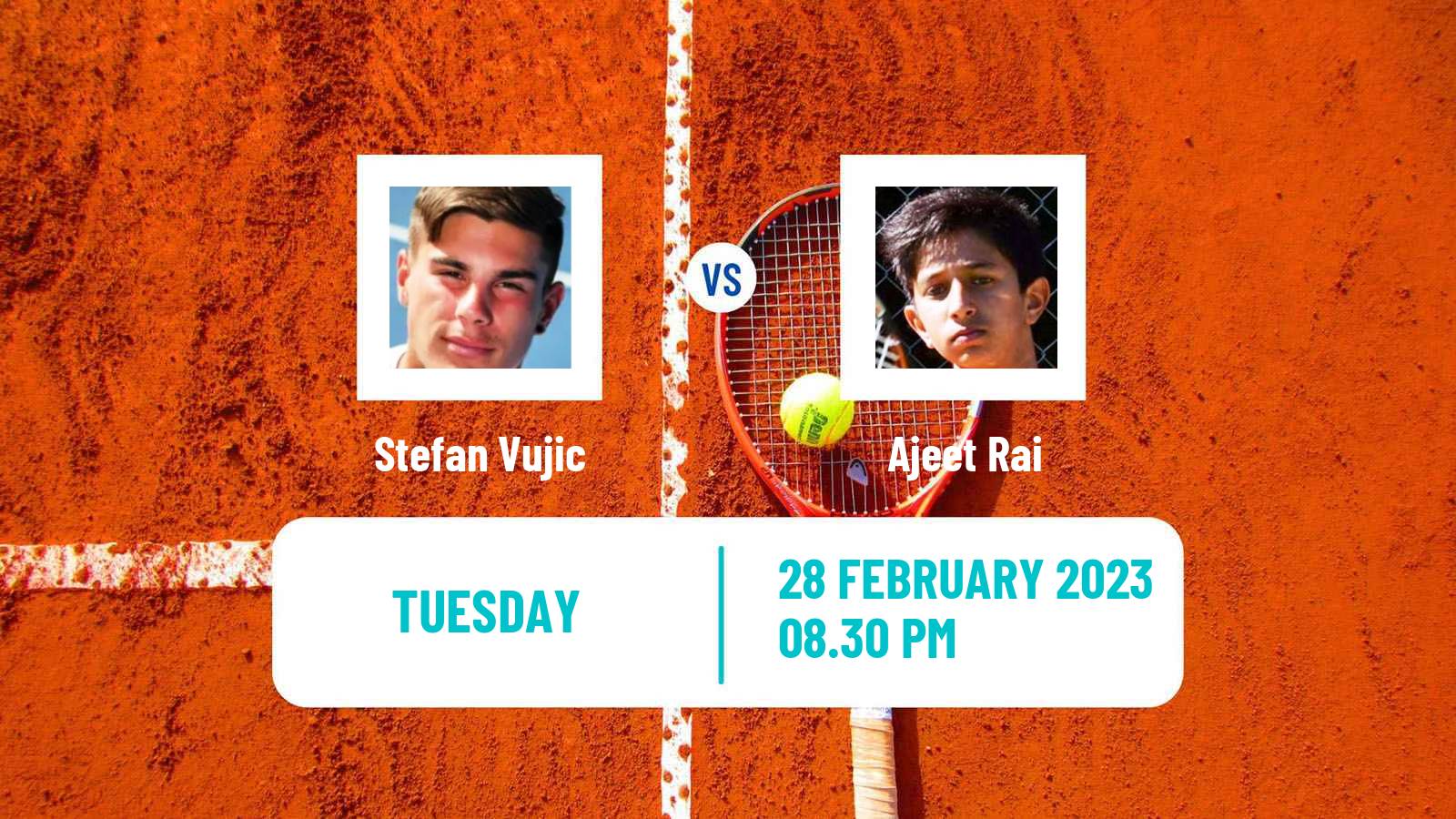 Tennis ITF Tournaments Stefan Vujic - Ajeet Rai