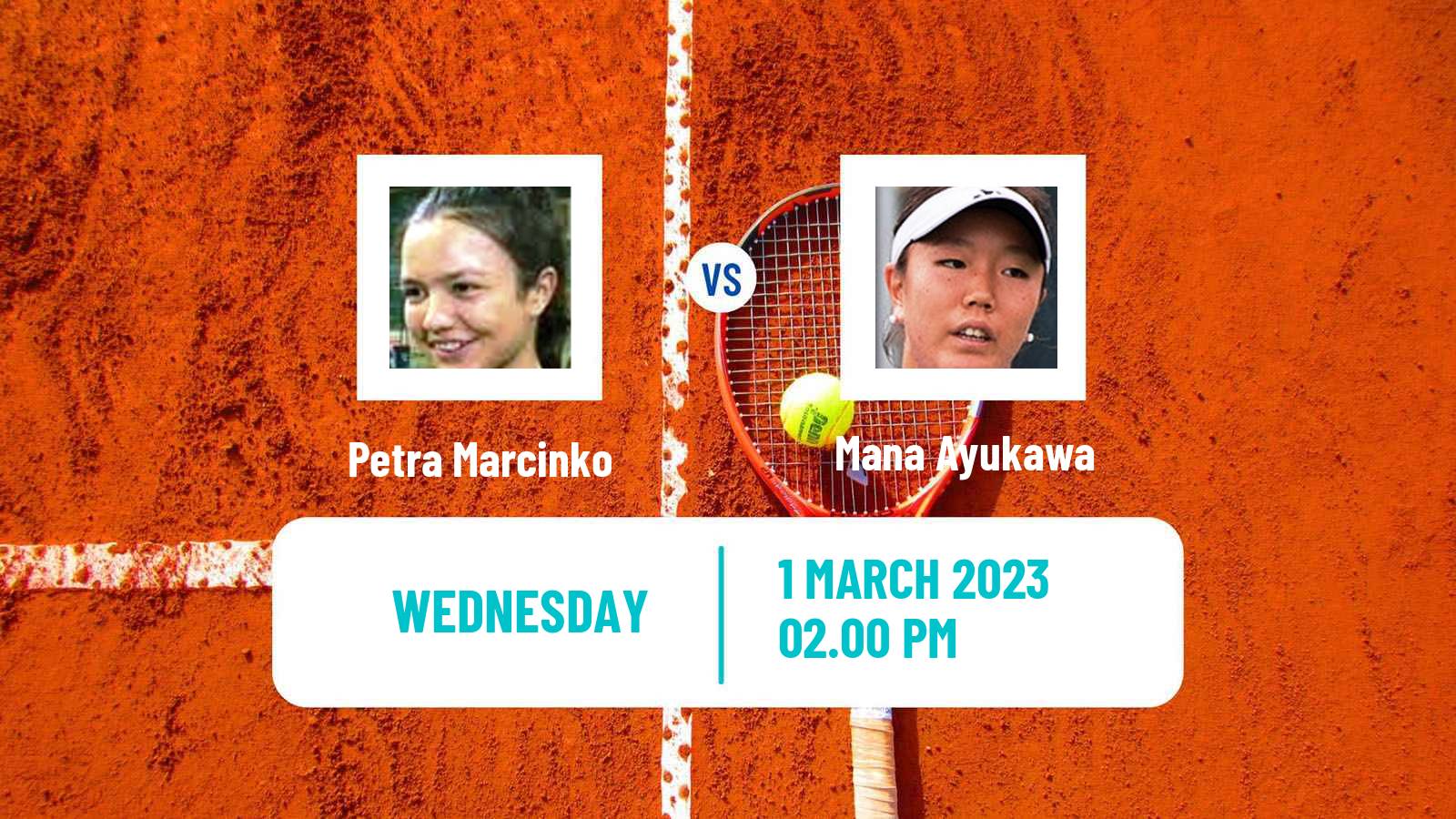Tennis ITF Tournaments Petra Marcinko - Mana Ayukawa