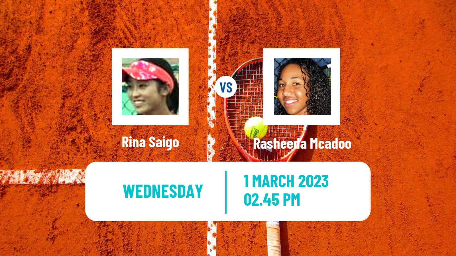 Tennis ITF Tournaments Rina Saigo - Rasheeda Mcadoo