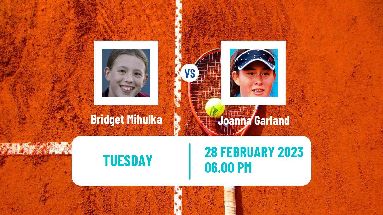 Tennis ITF Tournaments Bridget Mihulka - Joanna Garland