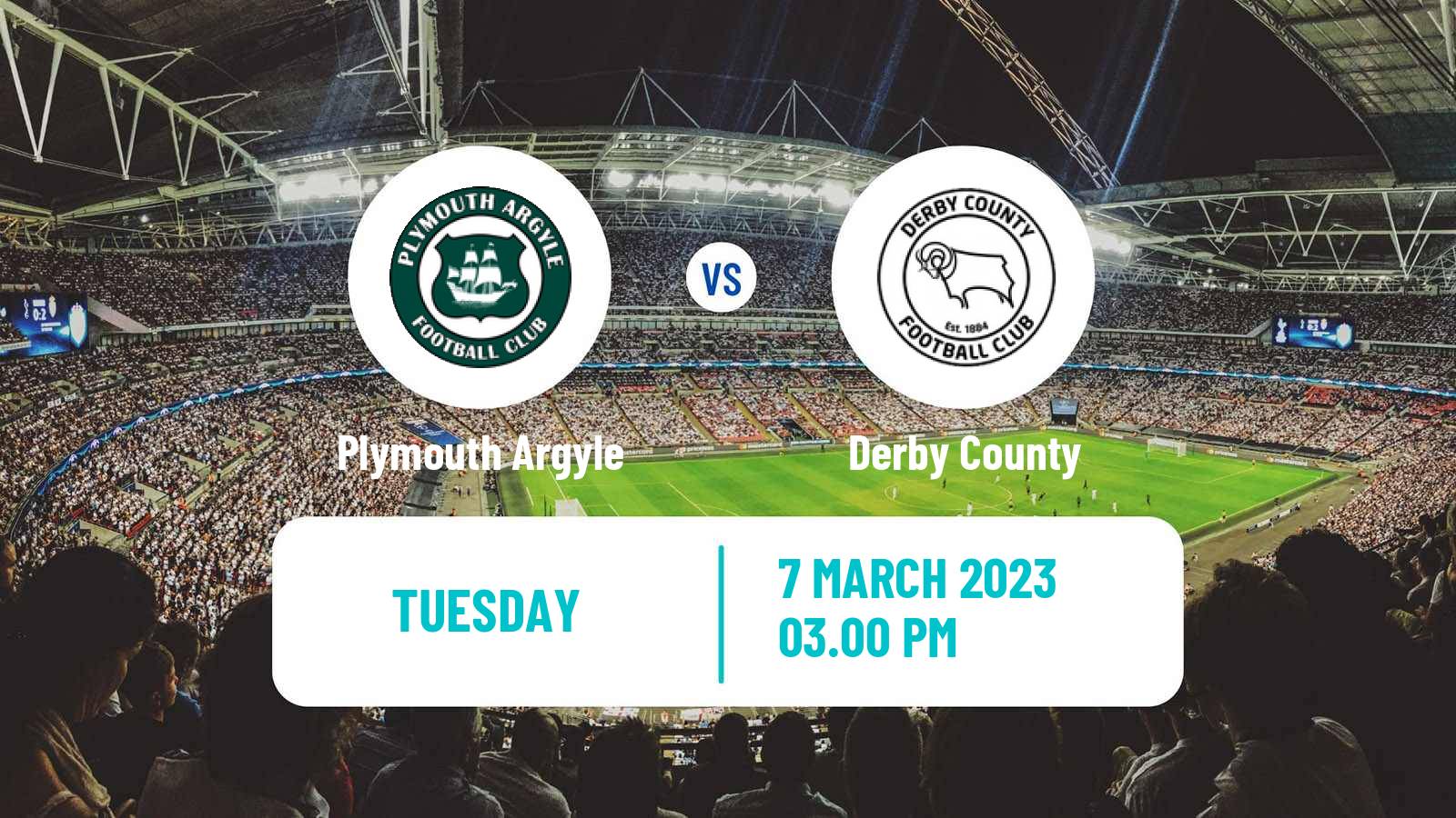Soccer English League One Plymouth Argyle - Derby County