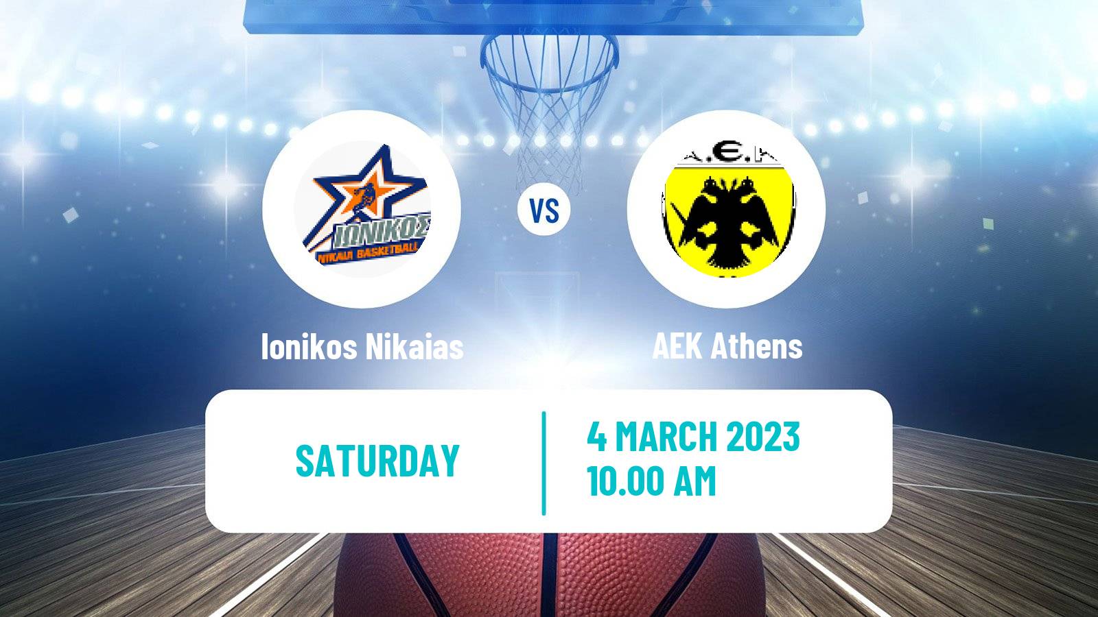 Basketball Greek Basket League A1 Ionikos Nikaias - AEK Athens