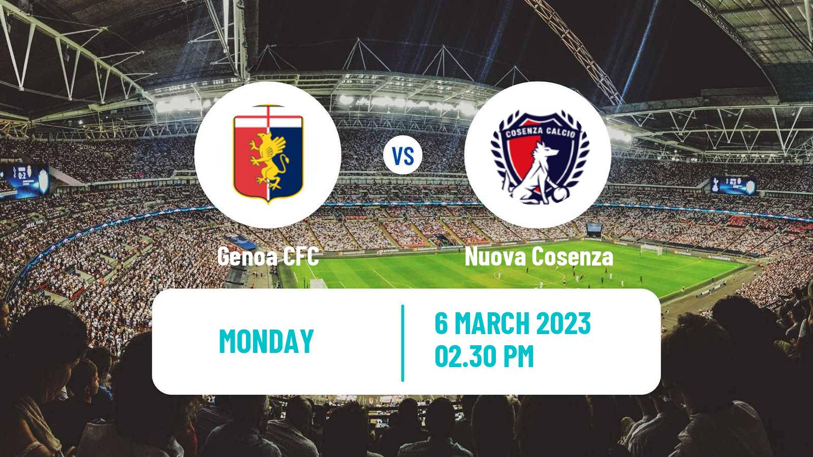 Soccer Italian Serie B Genoa - Nuova Cosenza