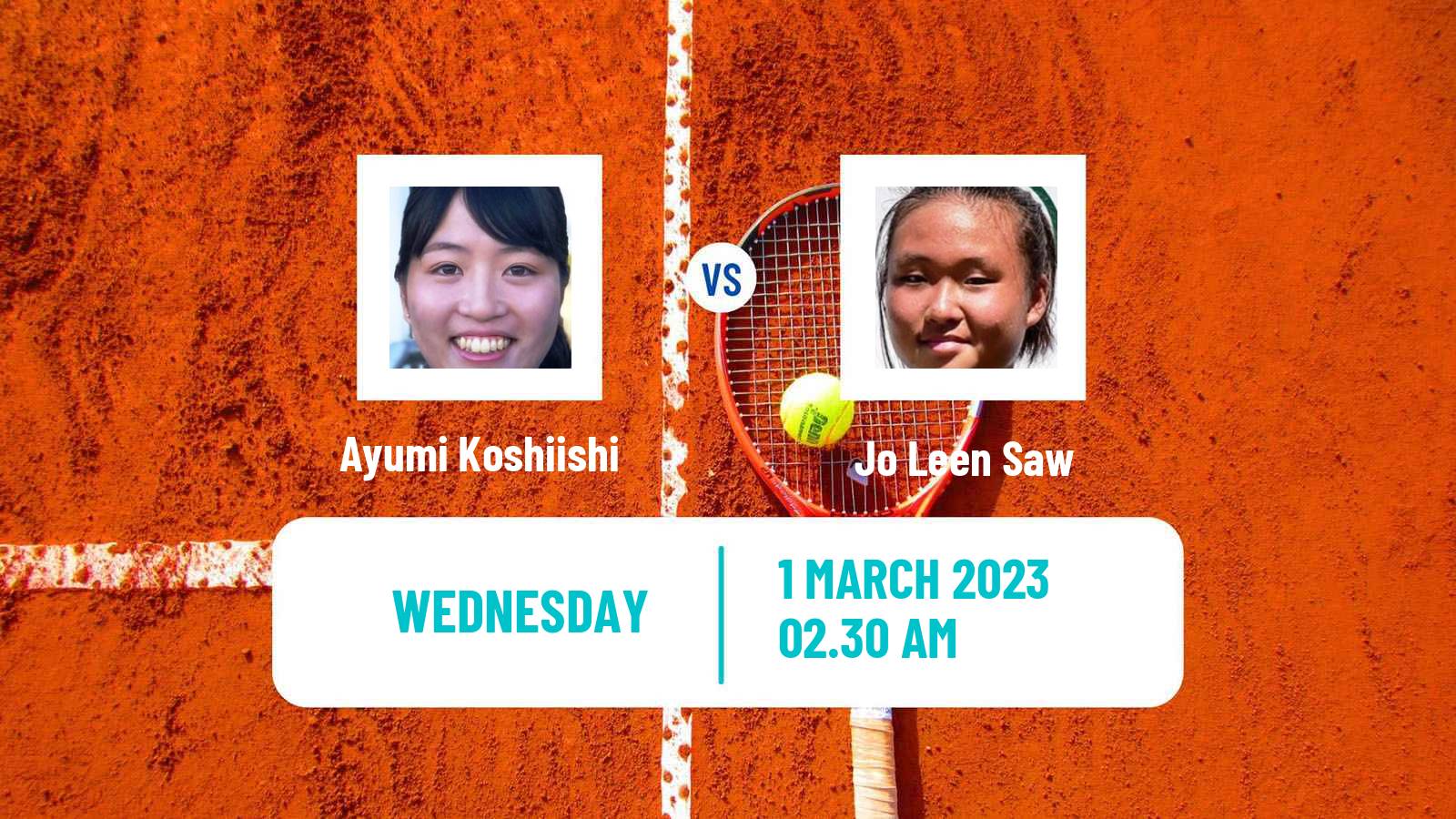 Tennis ITF Tournaments Ayumi Koshiishi - Jo Leen Saw