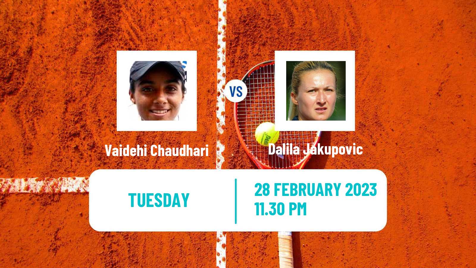 Tennis ITF Tournaments Vaidehi Chaudhari - Dalila Jakupovic