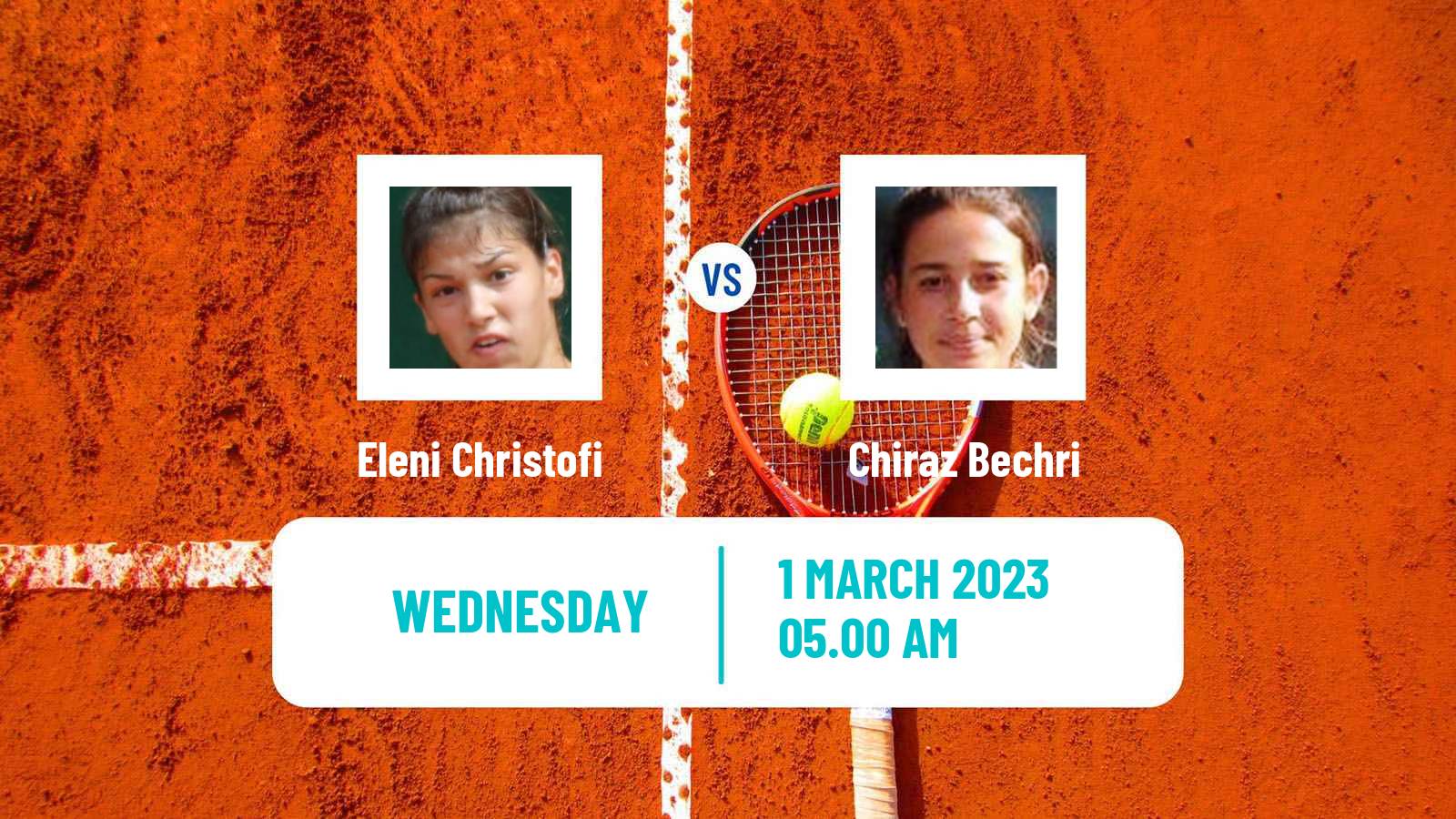 Tennis ITF Tournaments Eleni Christofi - Chiraz Bechri