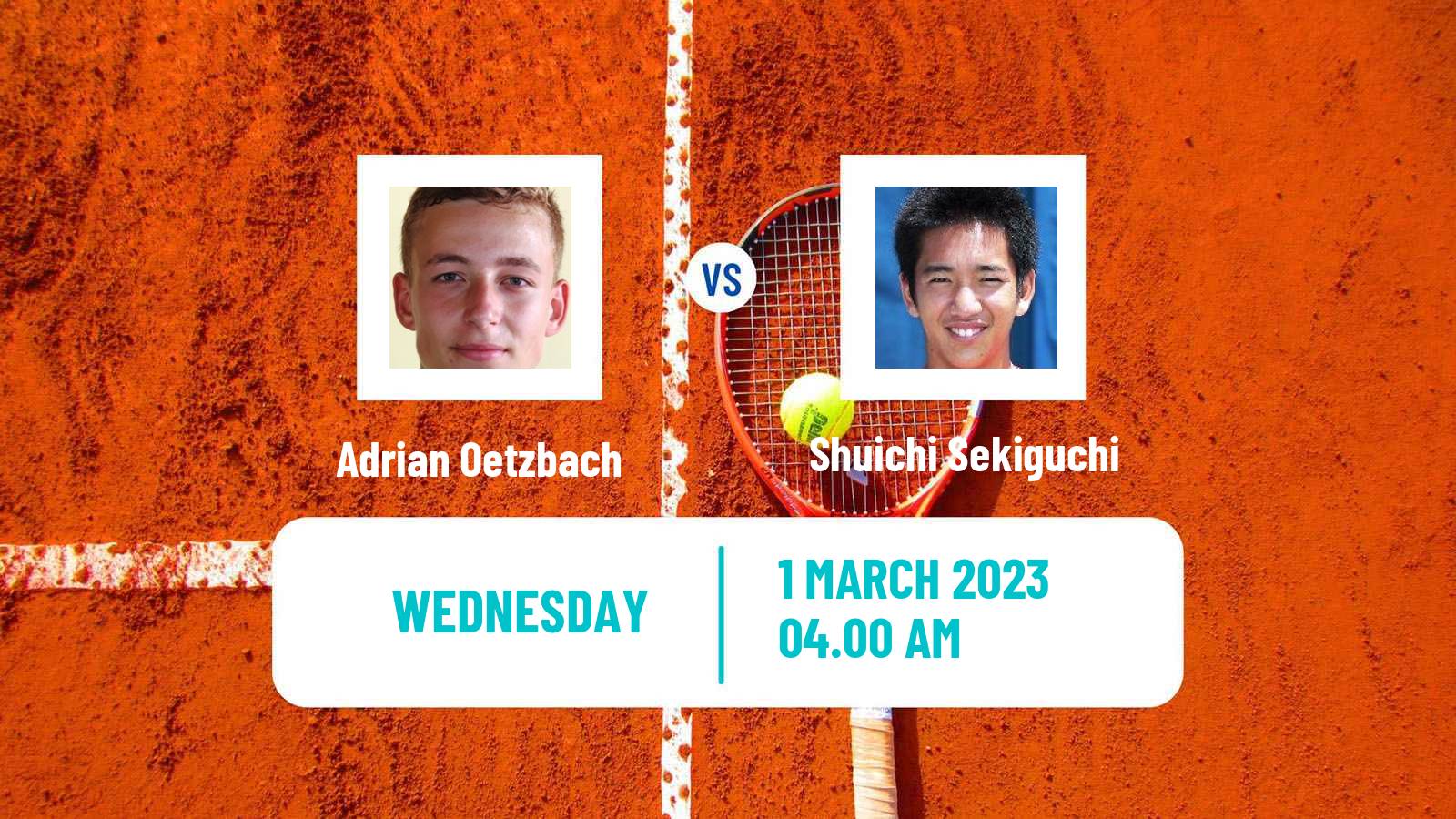 Tennis ITF Tournaments Adrian Oetzbach - Shuichi Sekiguchi