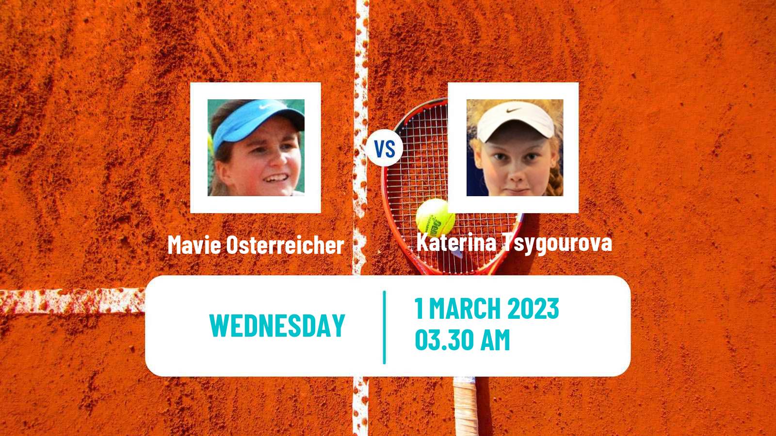 Tennis ITF Tournaments Mavie Osterreicher - Katerina Tsygourova