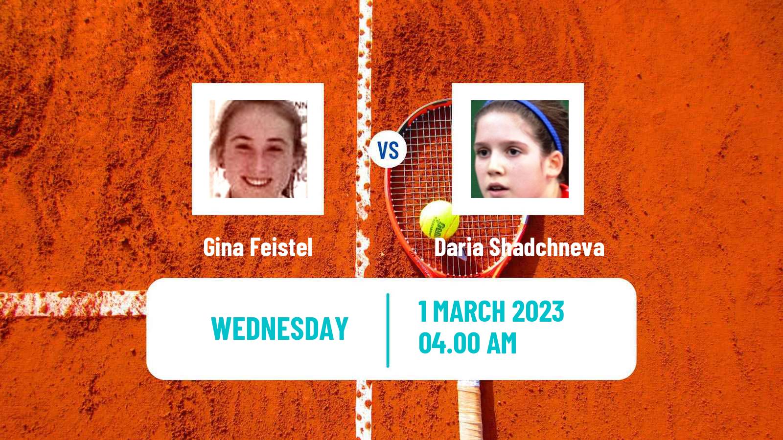 Tennis ITF Tournaments Gina Feistel - Daria Shadchneva