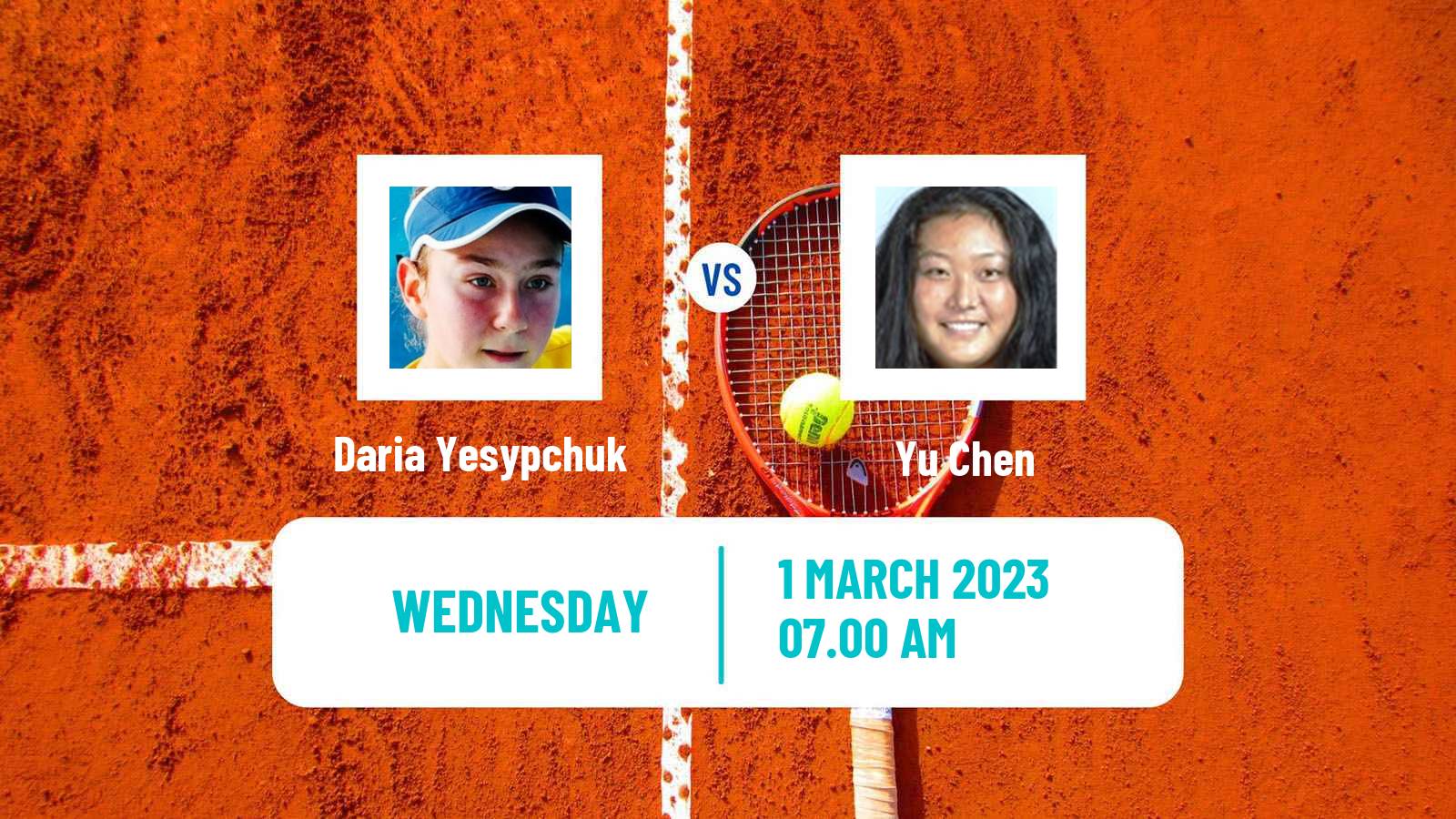 Tennis ITF Tournaments Daria Yesypchuk - Yu Chen