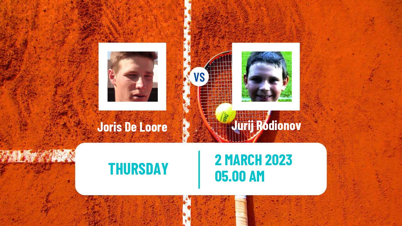 Tennis ATP Challenger Joris De Loore - Jurij Rodionov