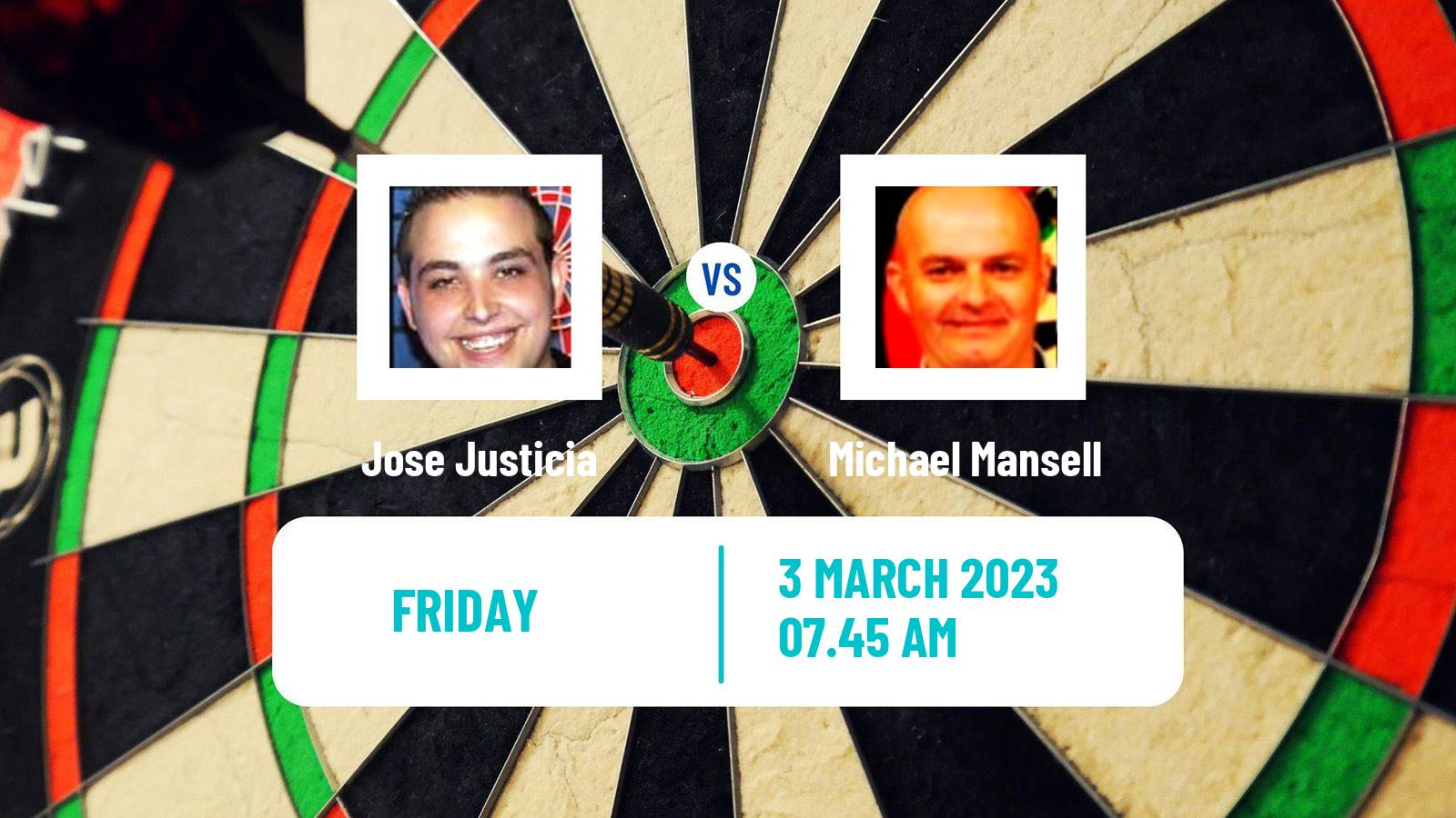 Darts Darts Jose Justicia - Michael Mansell