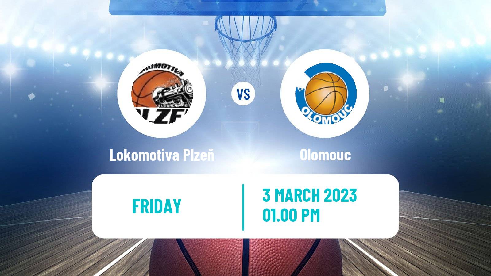 Basketball Czech 1 Liga Basketball Lokomotiva Plzeň - Olomouc