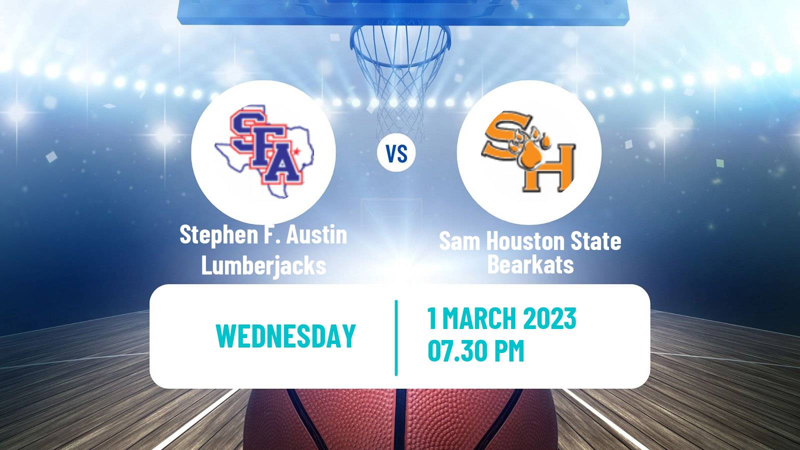Basketball NCAA College Basketball Stephen F. Austin Lumberjacks - Sam Houston State Bearkats
