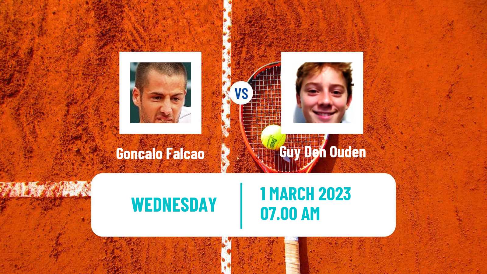 Tennis ITF Tournaments Goncalo Falcao - Guy Den Ouden