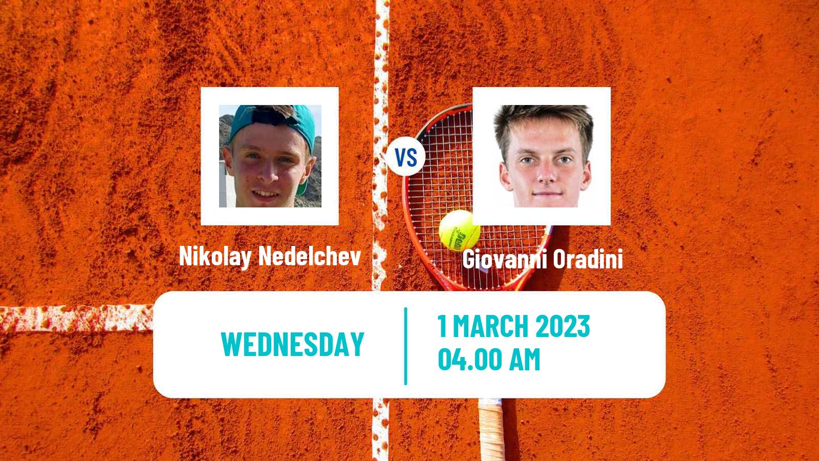 Tennis ITF Tournaments Nikolay Nedelchev - Giovanni Oradini
