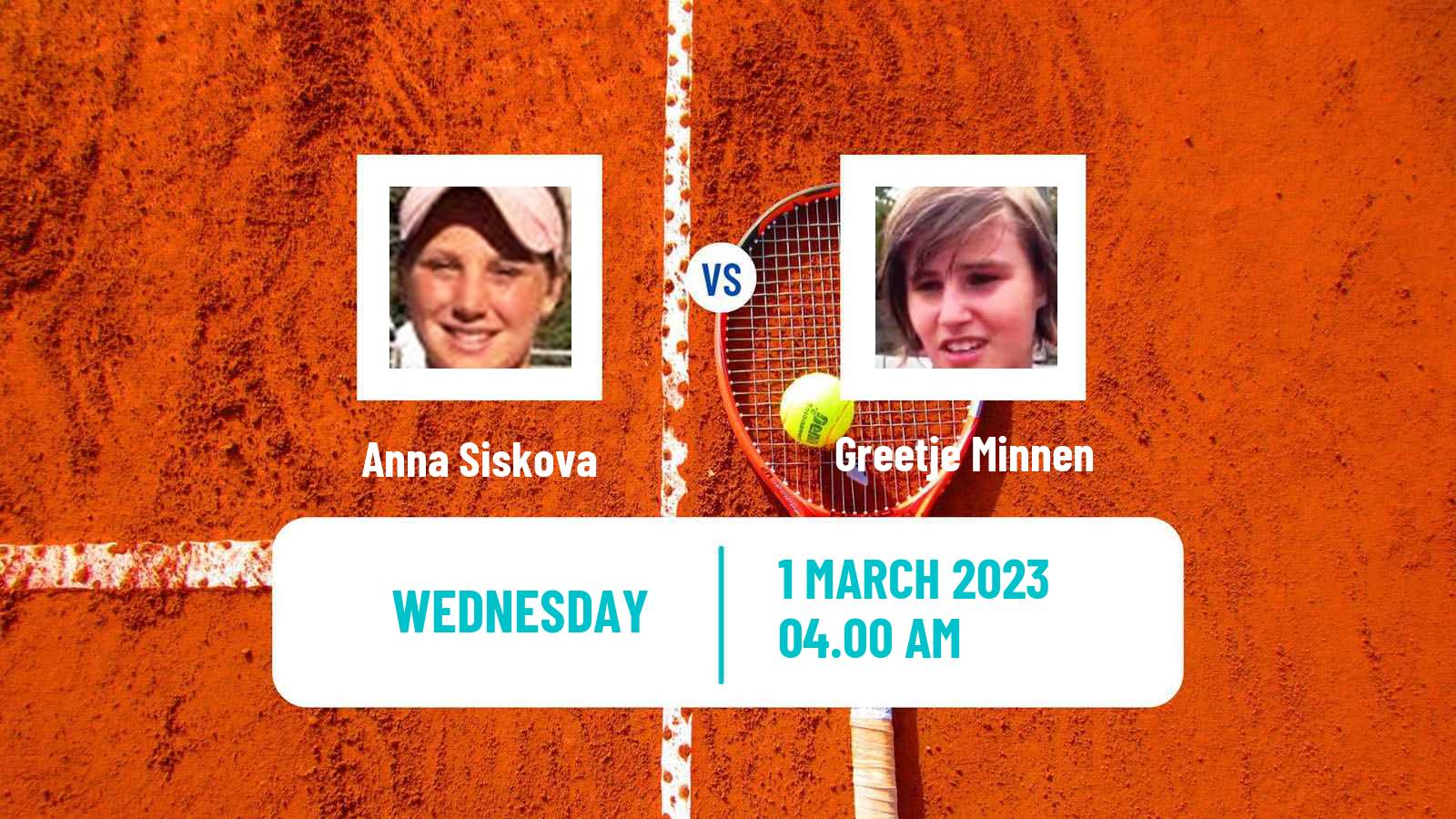Tennis ITF Tournaments Anna Siskova - Greetje Minnen