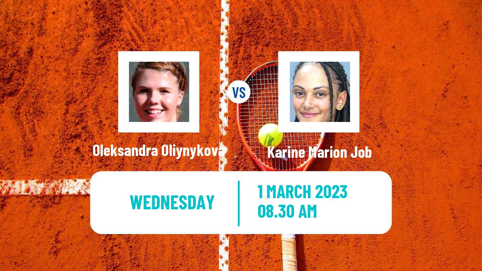 Tennis ITF Tournaments Oleksandra Oliynykova - Karine Marion Job