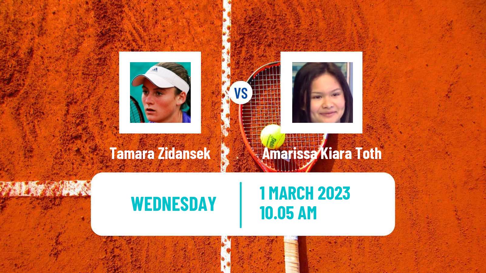 Tennis ITF Tournaments Tamara Zidansek - Amarissa Kiara Toth