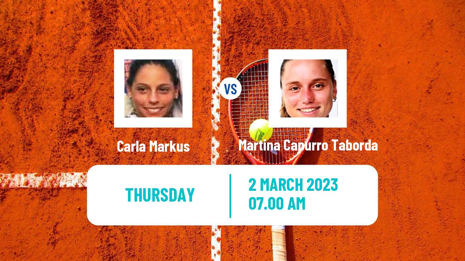 Tennis ITF Tournaments Carla Markus - Martina Capurro Taborda
