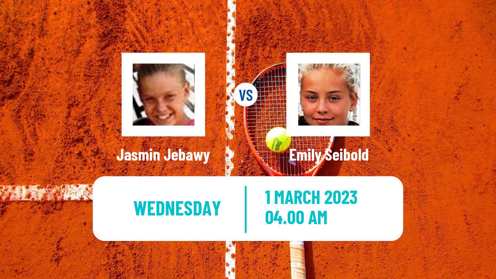 Tennis ITF Tournaments Jasmin Jebawy - Emily Seibold