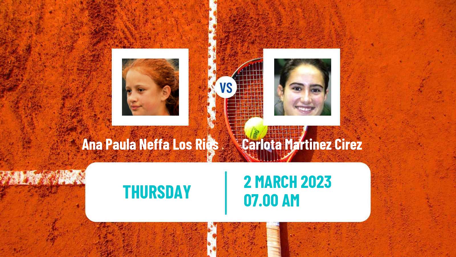 Tennis ITF Tournaments Ana Paula Neffa Los Rios - Carlota Martinez Cirez