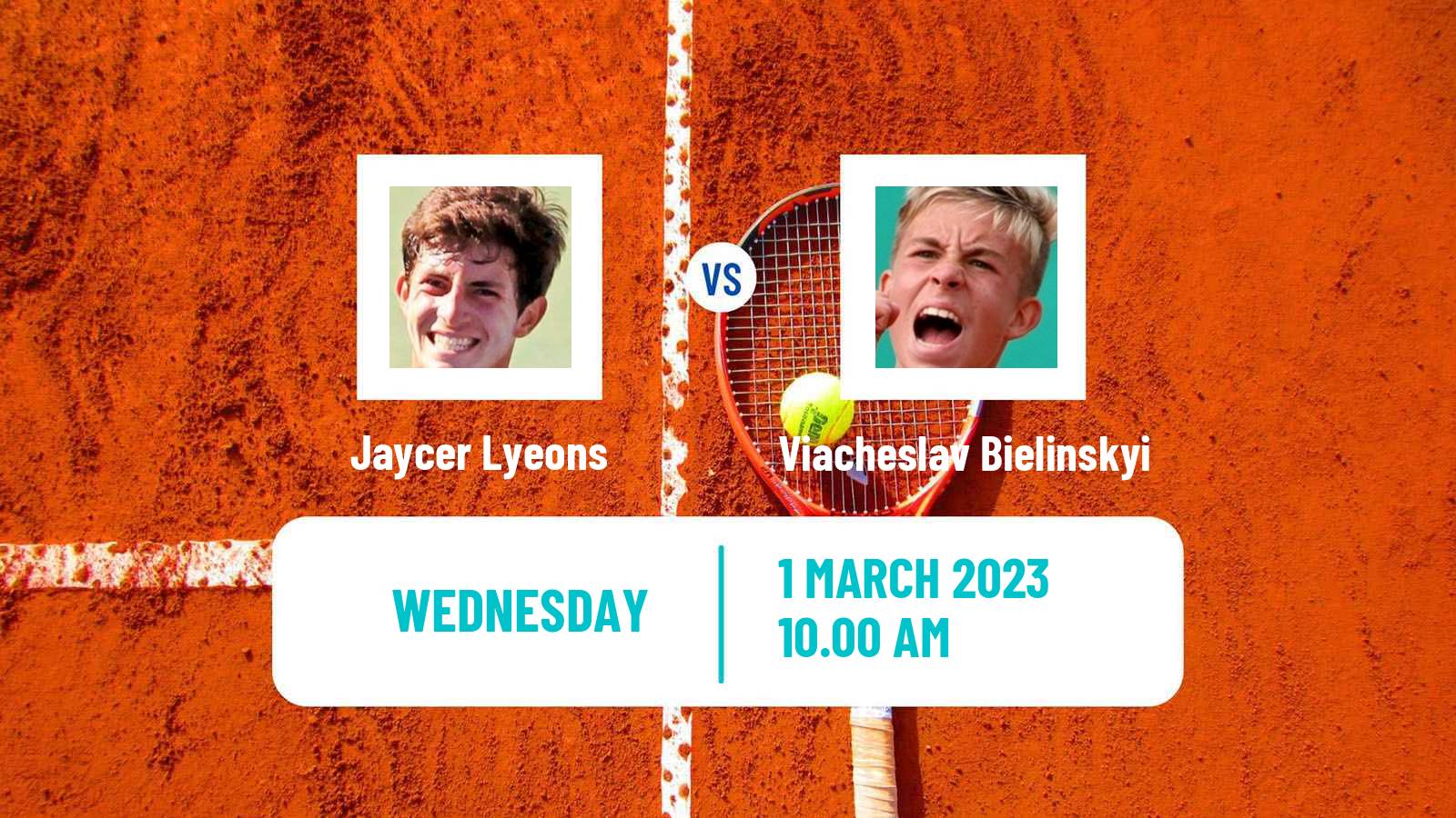 Tennis ITF Tournaments Jaycer Lyeons - Viacheslav Bielinskyi