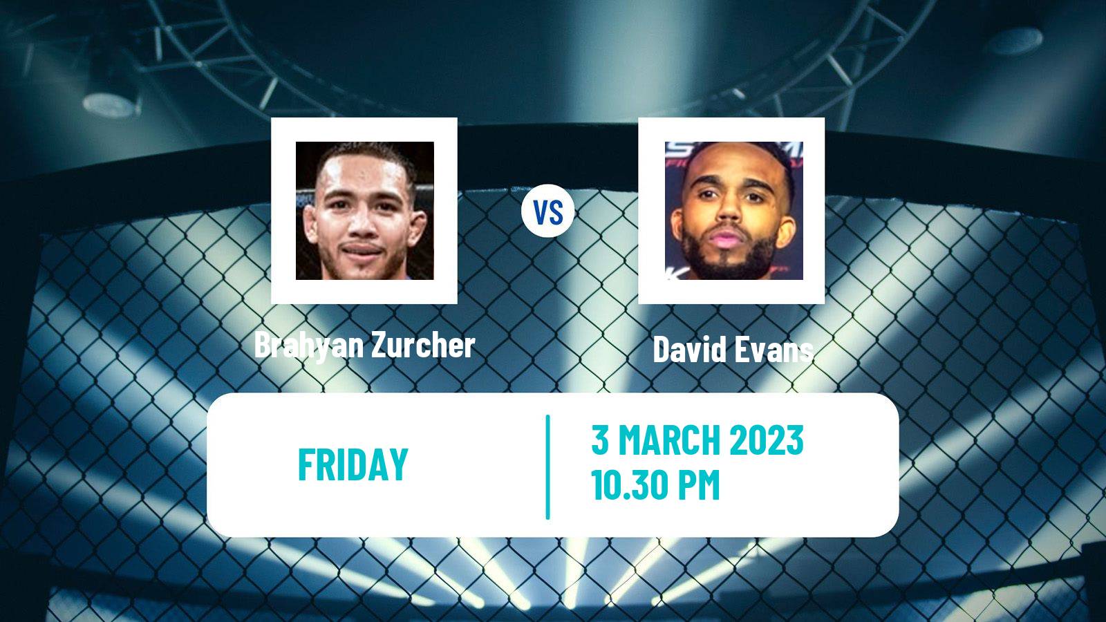 MMA MMA Brahyan Zurcher - David Evans