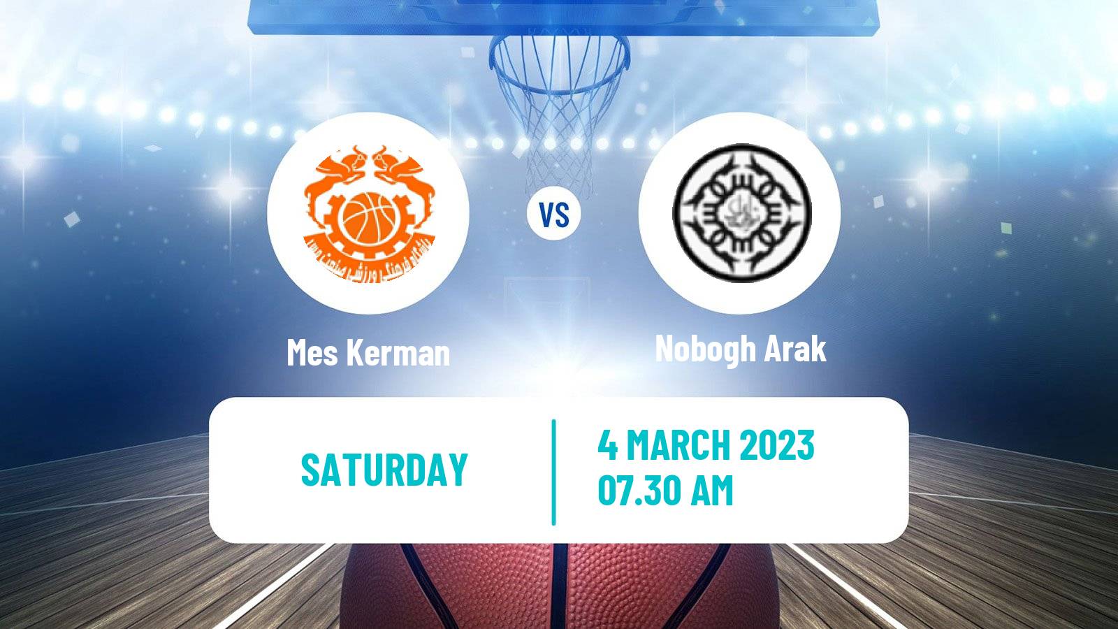 Basketball Iran Super League Basketball Mes Kerman - Nobogh Arak