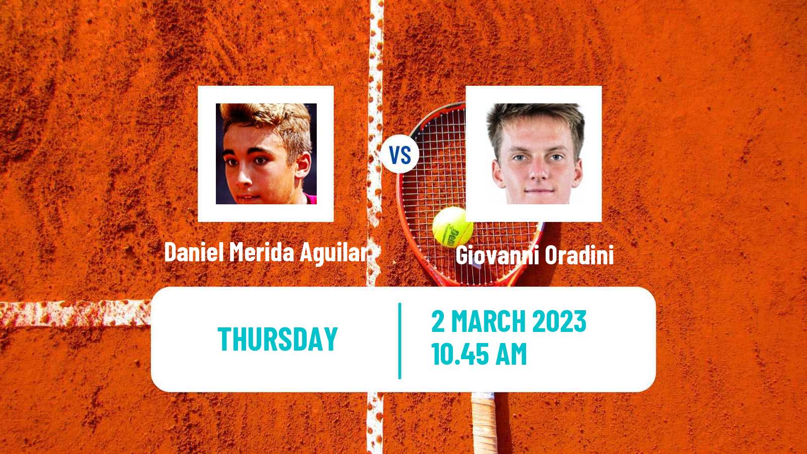 Tennis ITF Tournaments Daniel Merida Aguilar - Giovanni Oradini
