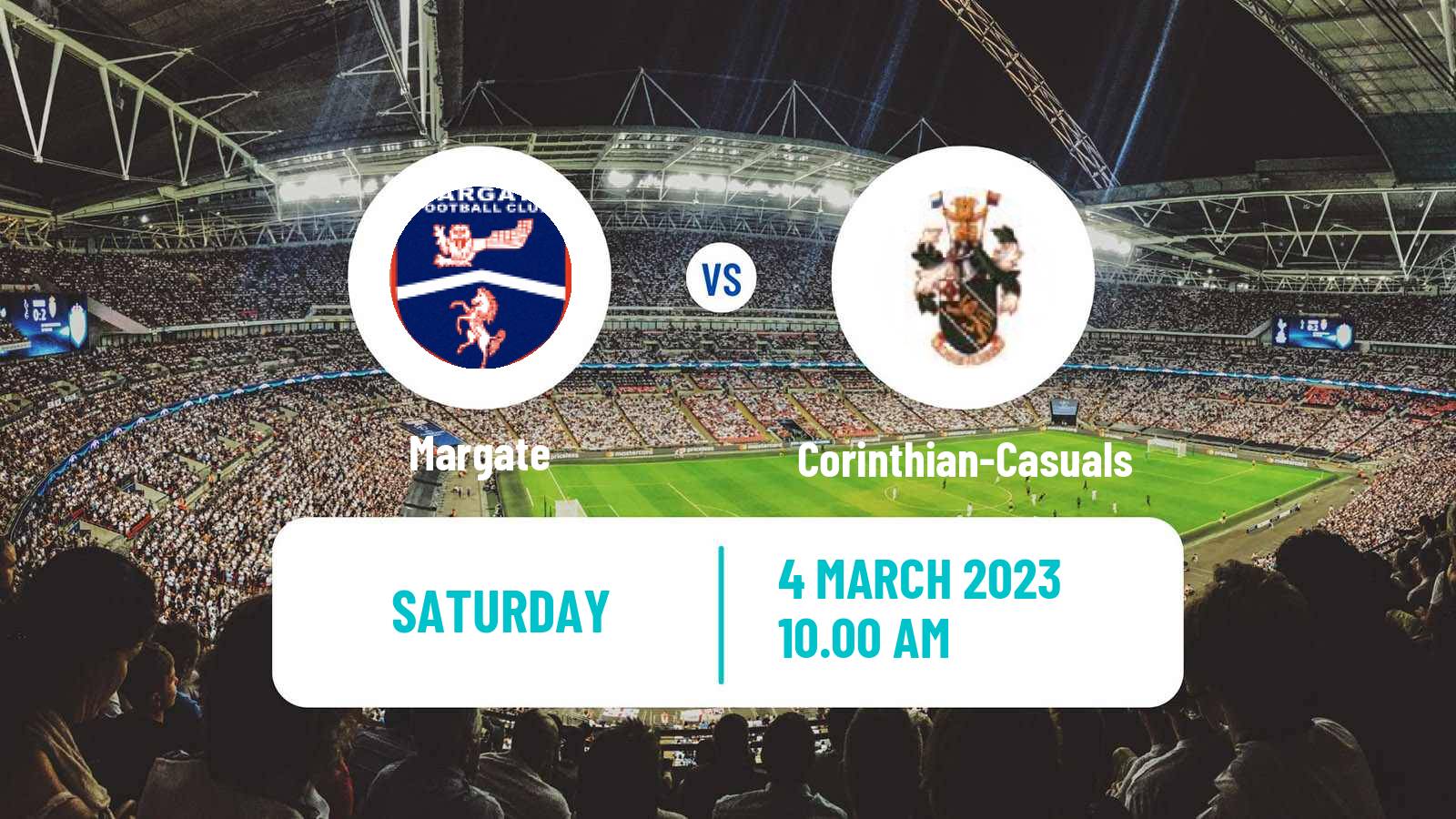 Soccer English Isthmian League Premier Division Margate - Corinthian-Casuals