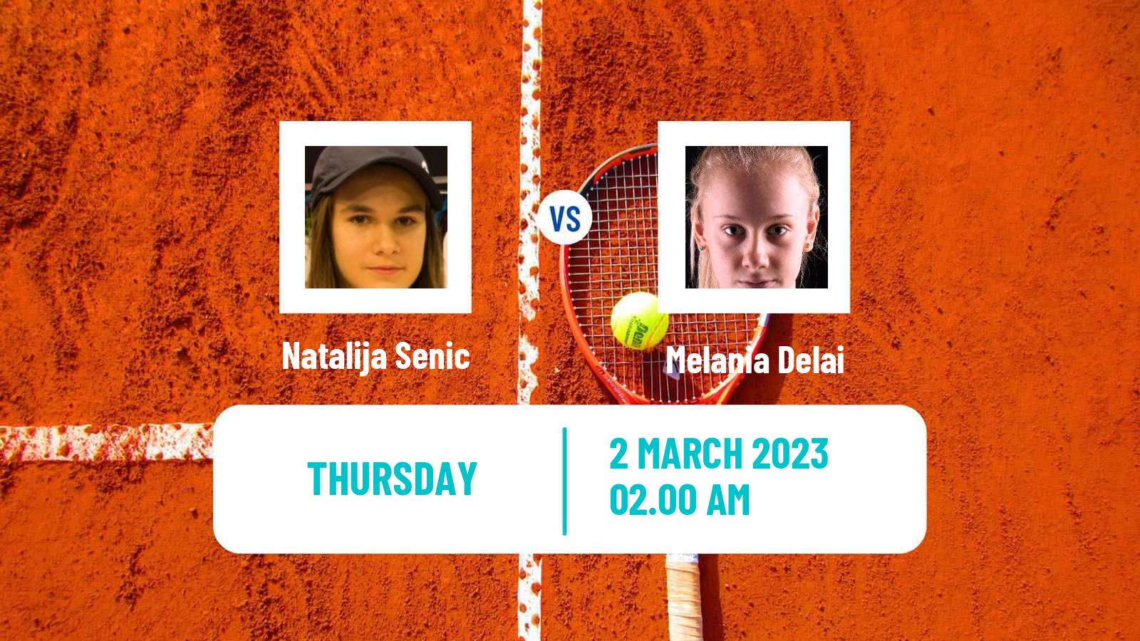 Tennis ITF Tournaments Natalija Senic - Melania Delai