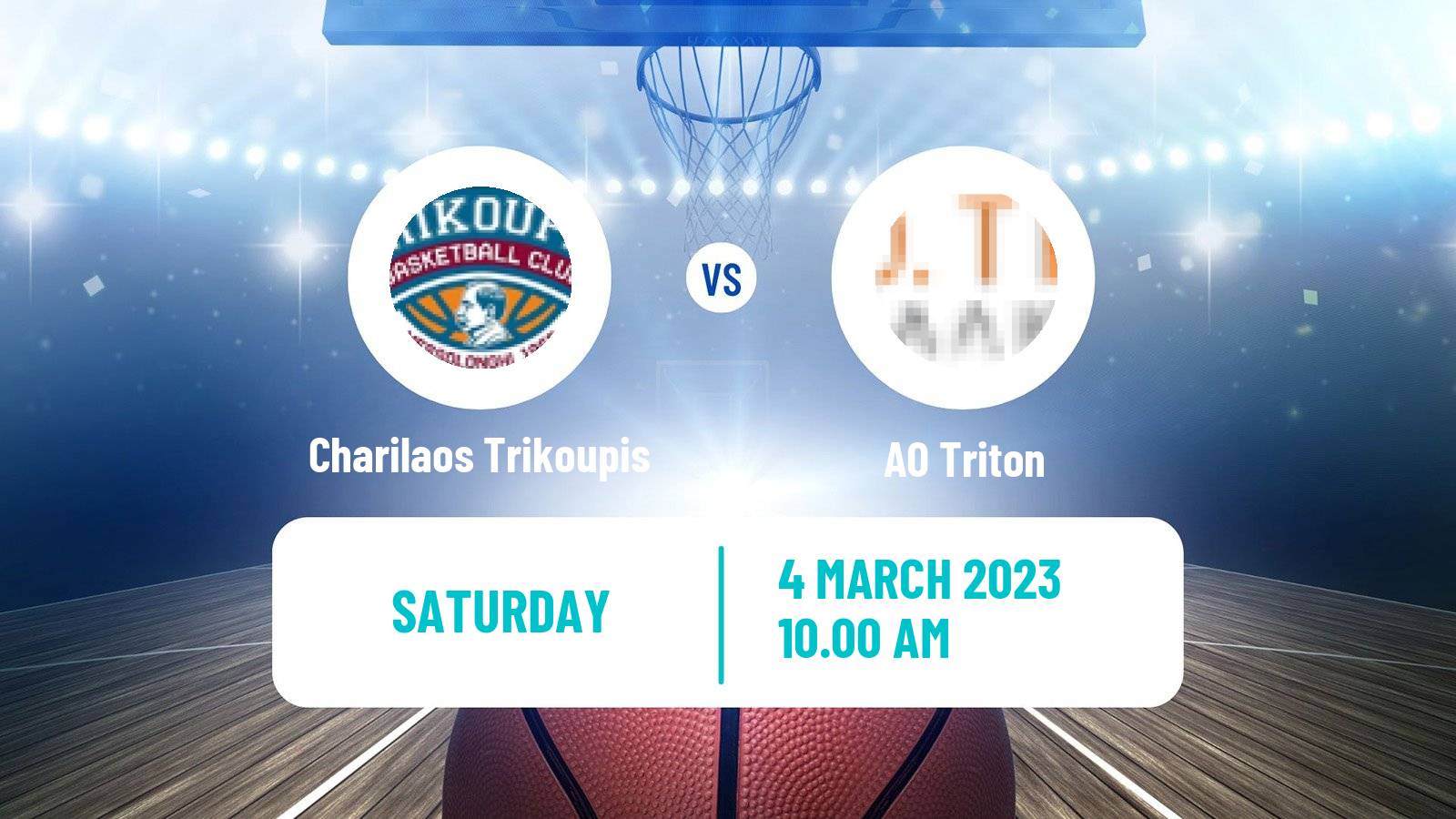 Basketball Greek Elite League Basketball Charilaos Trikoupis - Triton